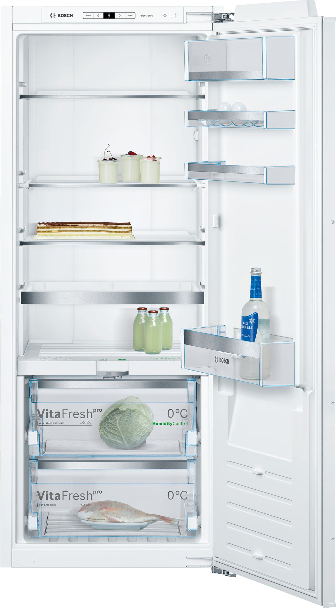 Bosch Serie 8, Einbau-Kühlschrank, 140 x 56 cm, Flachscharnier, rechts