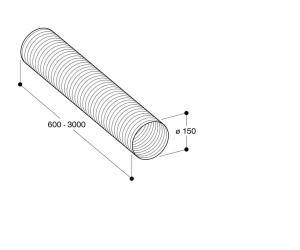 Aluflex pipe round 150