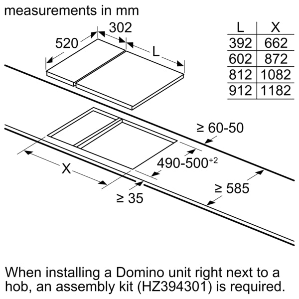Siemens iQ300, Domino Elektrokochfeld, autark, 30 cm