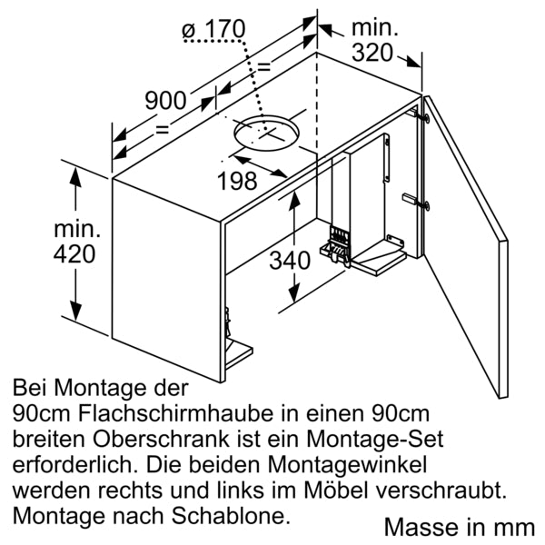 Kit de montage pour armoire haute de 90 cm