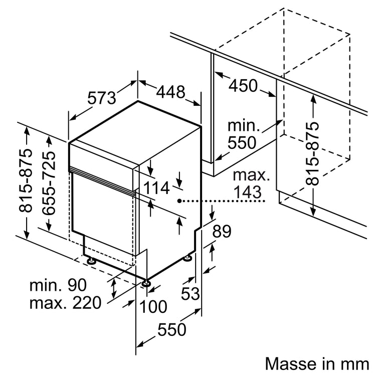 Siemens iQ300, Lave-vaisselle semi-intégré, 45 cm, Inox