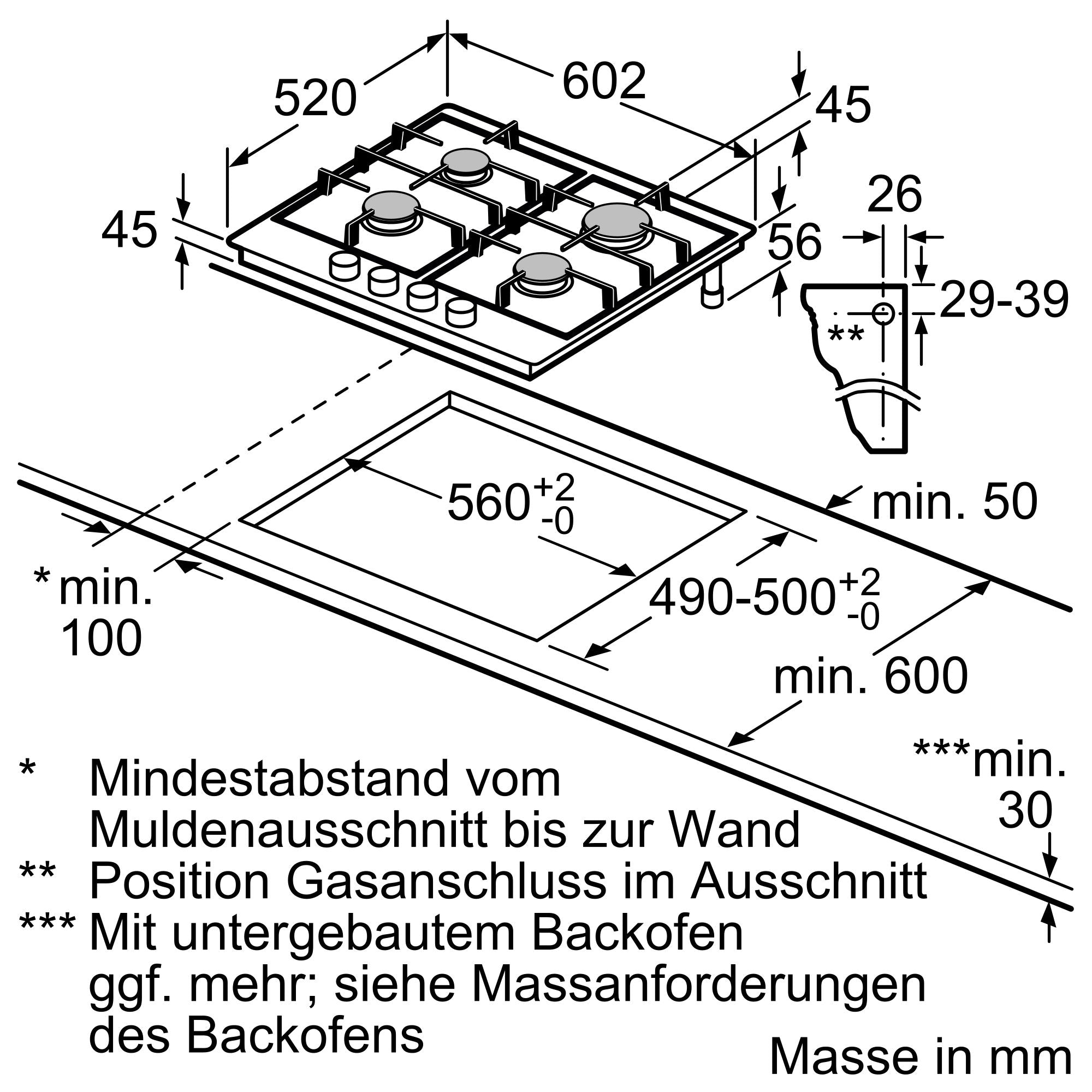 Siemens iQ700, Gaskochfeld, 60 cm, Hartglas, Schwarz