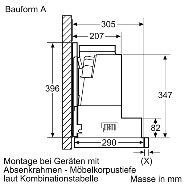 Absenkrahmen