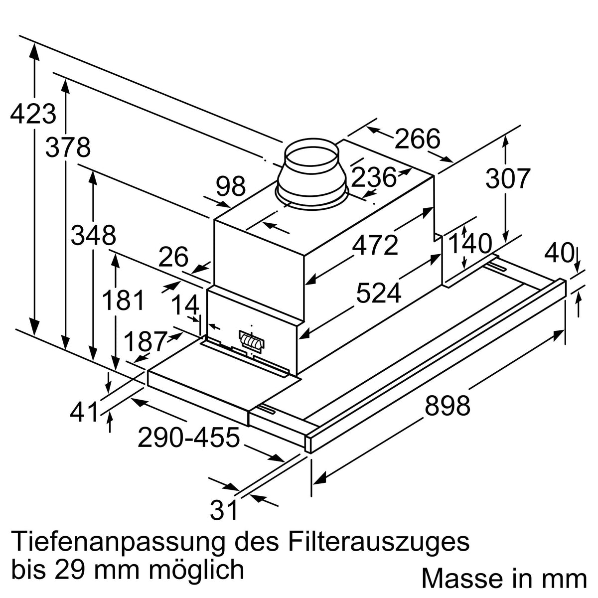 Siemens iQ700, hotte pyramidale, 90 cm, argent métallisé,  bande de poignées en option