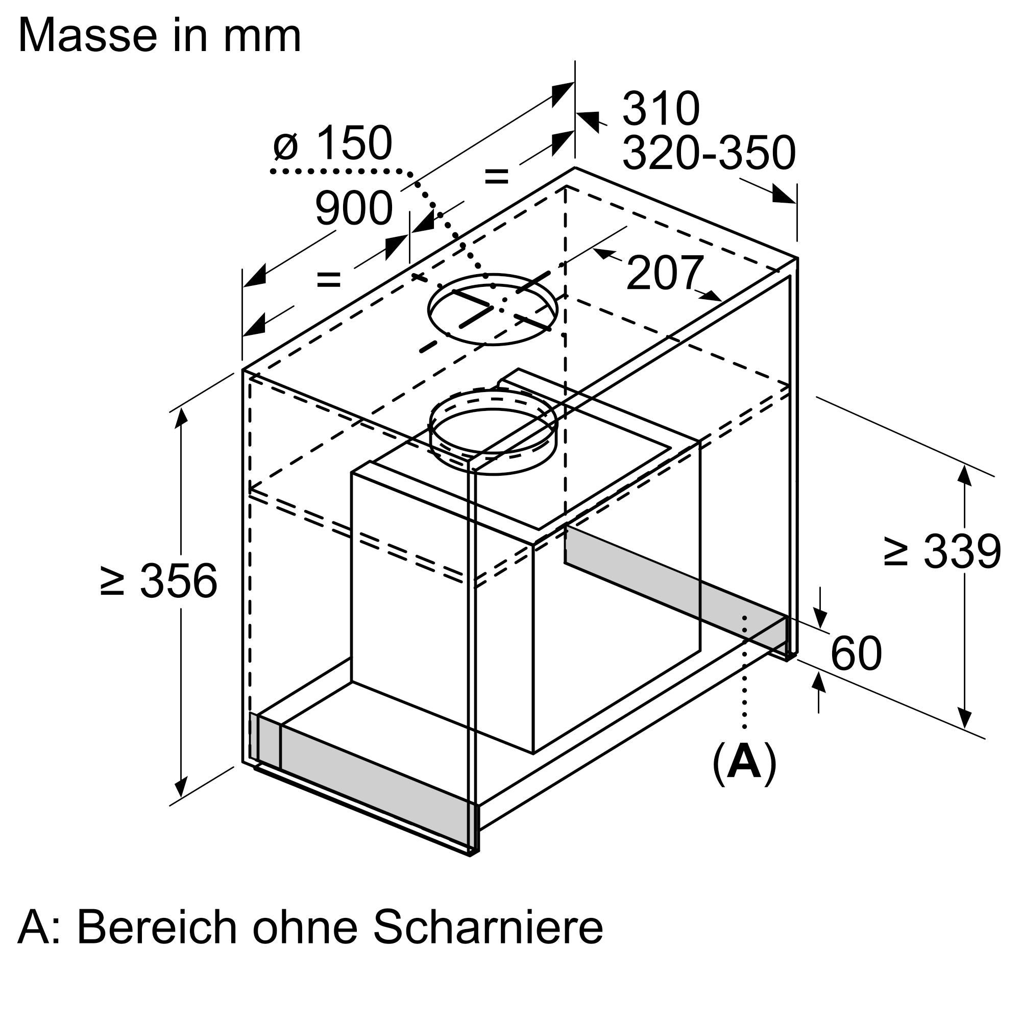 Bosch Serie 4, Integrierte Designhaube, 90 cm, Klarglas