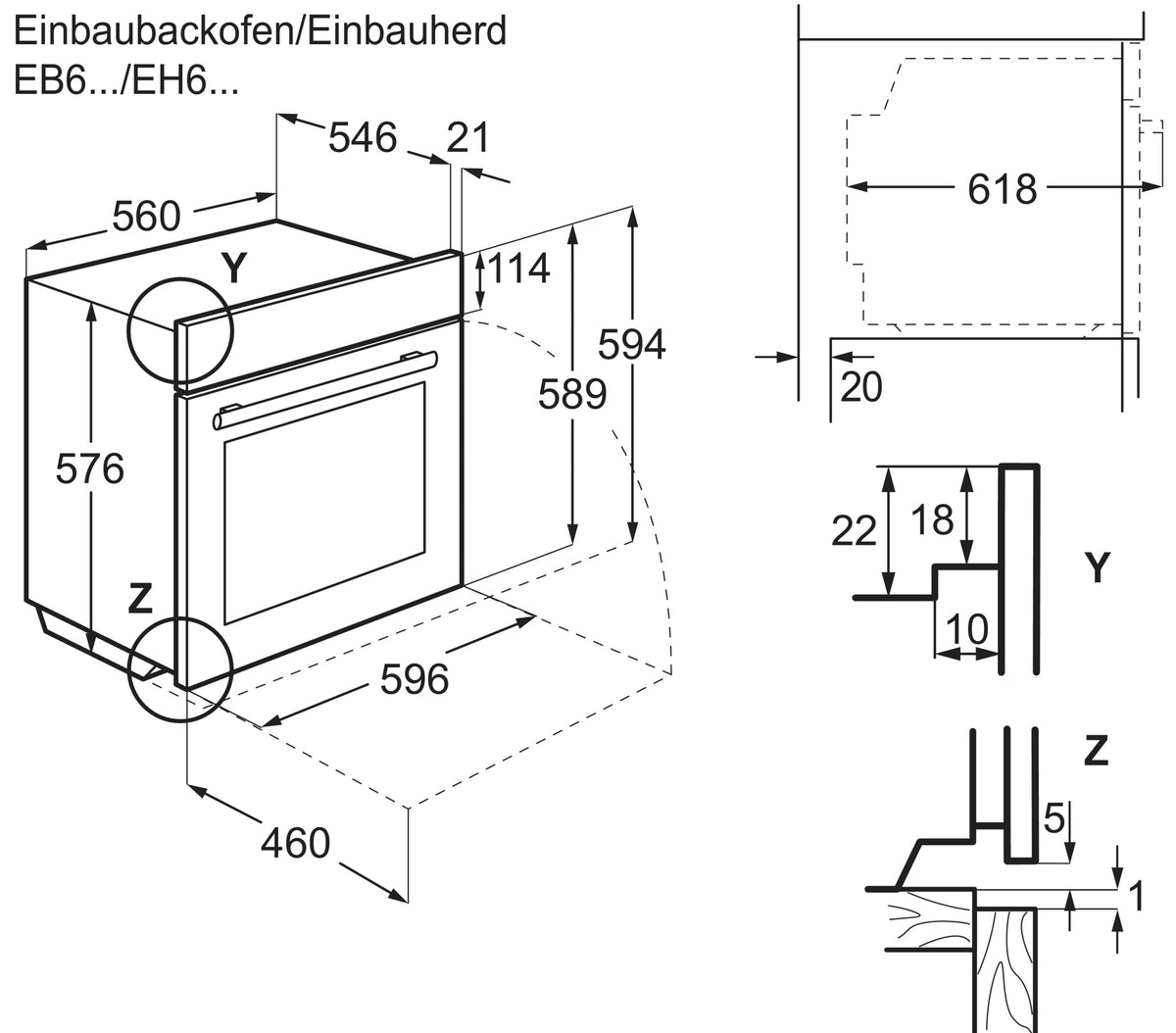 Electrolux Backofen EB6L20SW