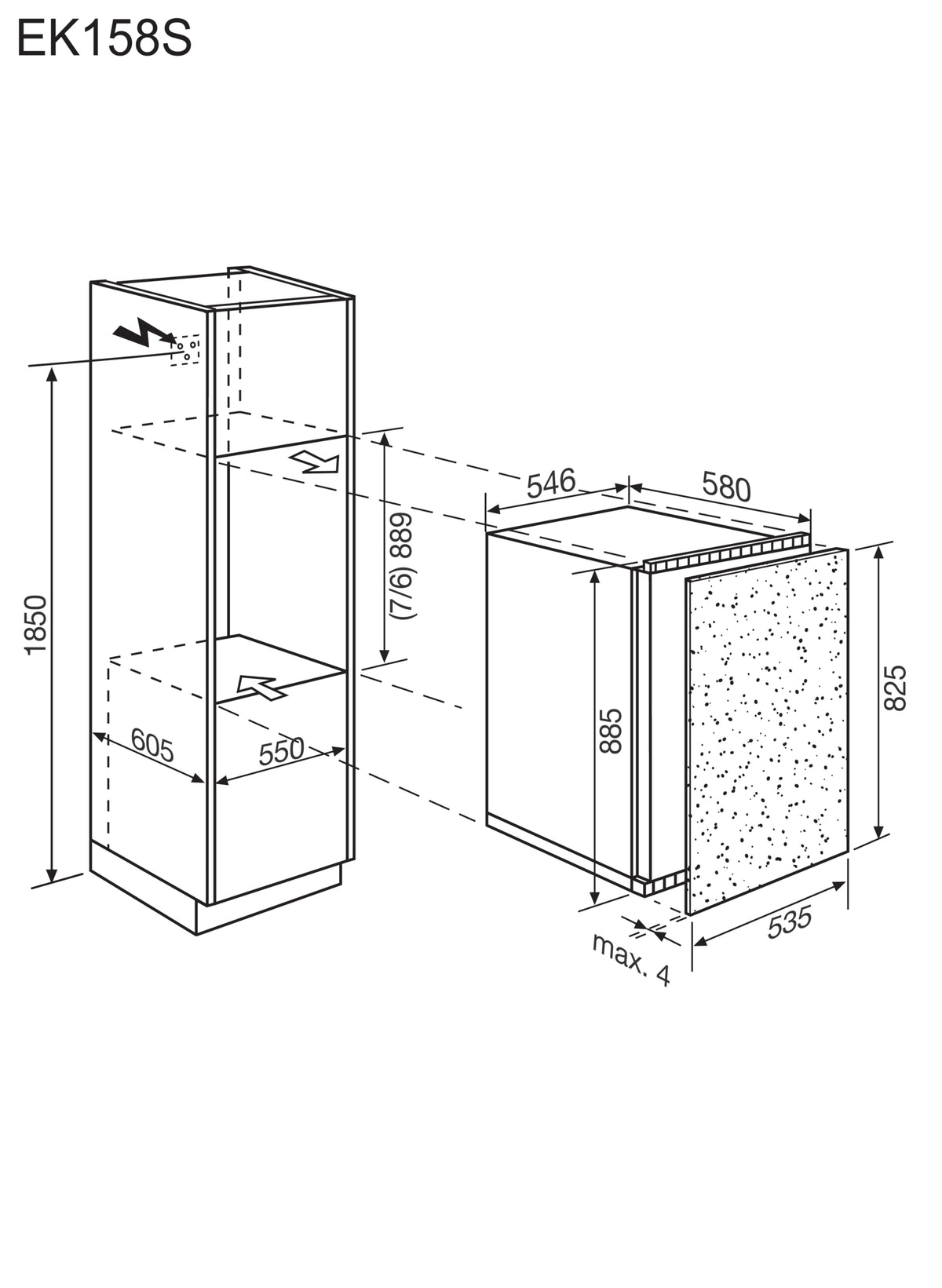 Frigorifero Electrolux EK158SRBR