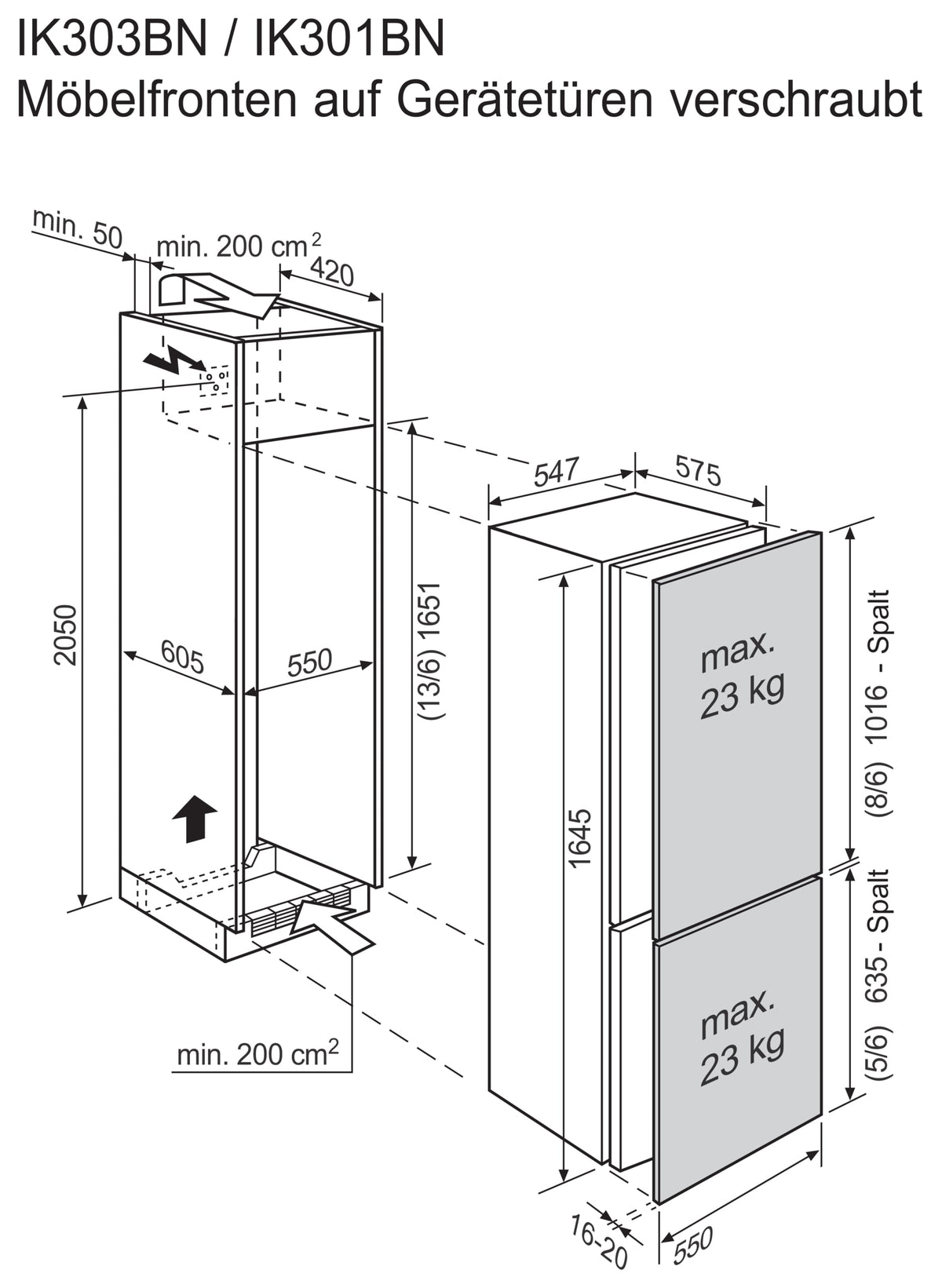 Electrolux Combiné réfrigérateur-congélateur IK301BNR