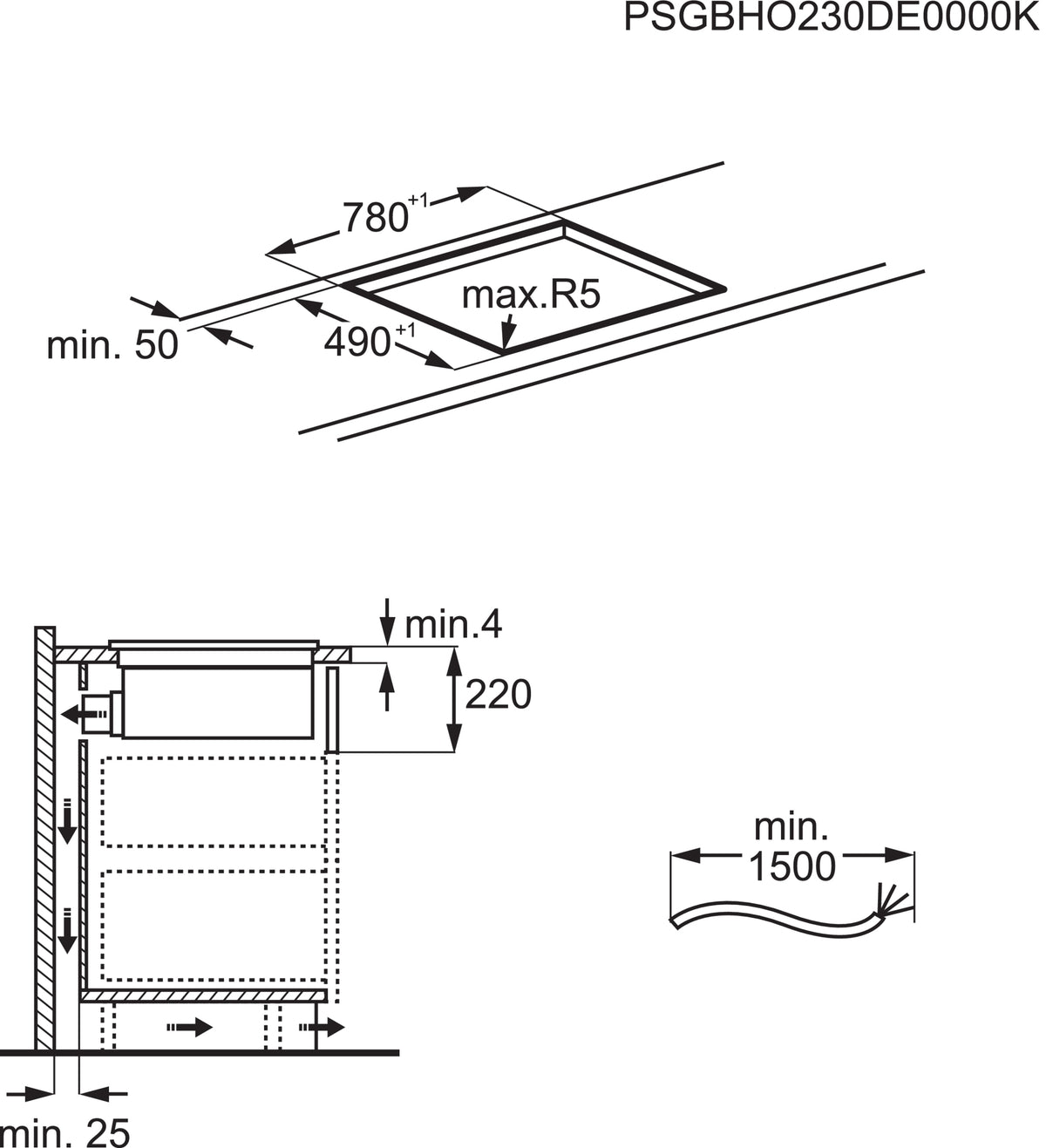 Electrolux Cooktop Extractor Fan DMSL8350UO