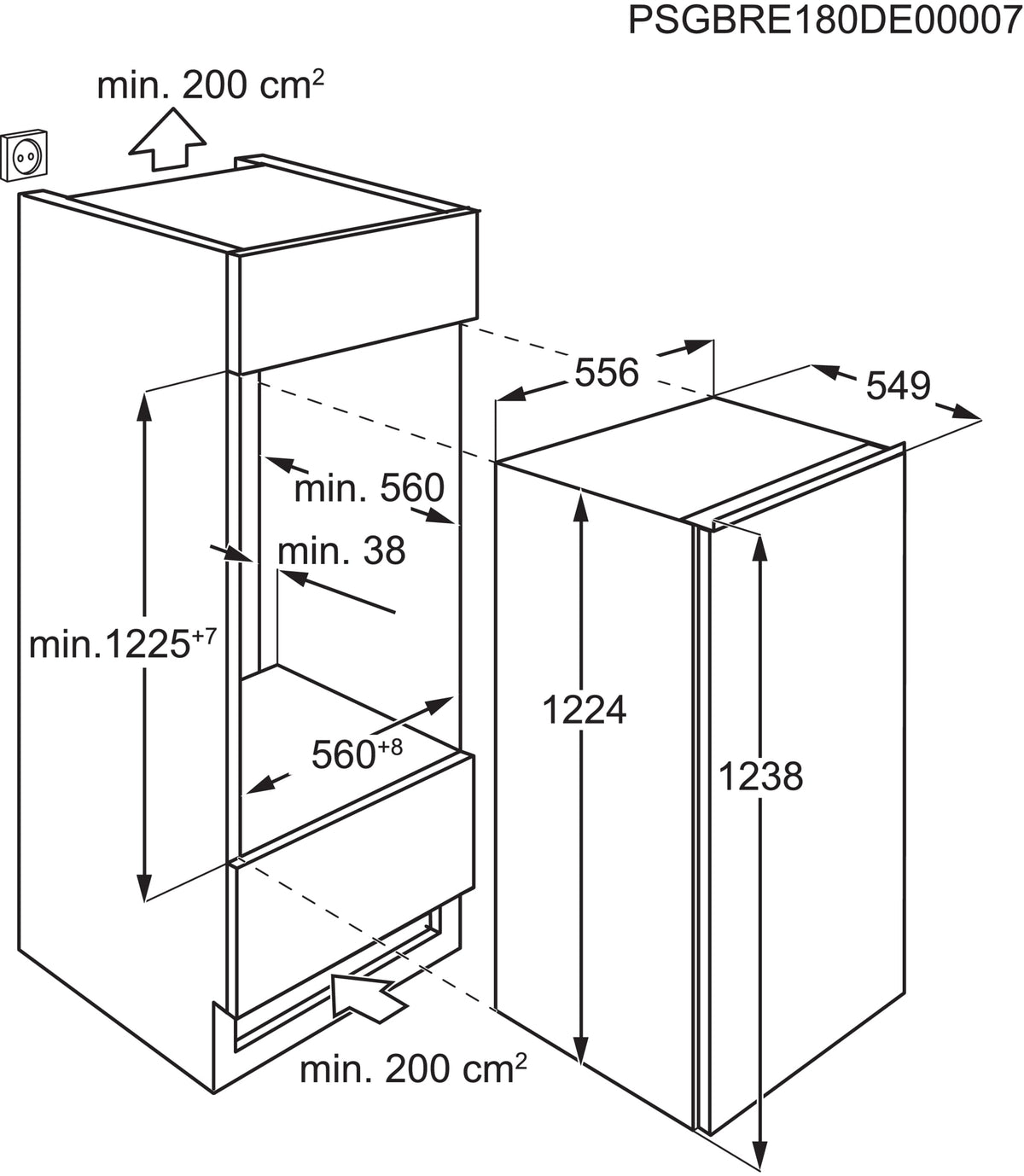 AEG Refrigerator AIK2023R