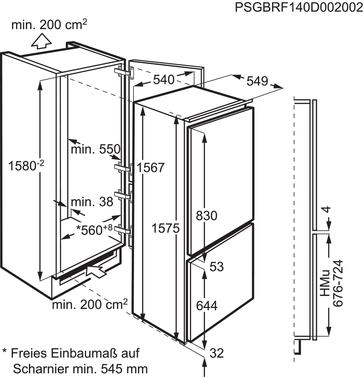 Réfrigérateur-congélateur AEG AIK2405R