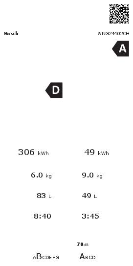 Bosch Serie 6, Waschtrockner, 9/6 kg, 1400 U/min.