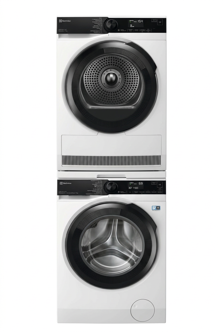Electrolux WAGL2E500 und TWGL3E501 als Waschturm, illustrative Zusammenstellung